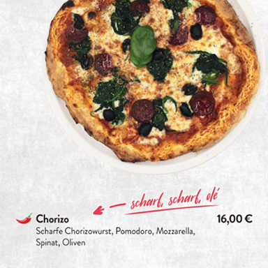 Pizzakarte, Seite 2